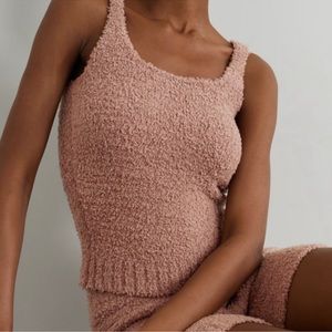 Skims Cozy Boucle Tank Rose Clay XXS/XS